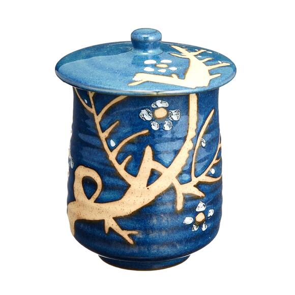 Japanese Tea Cup with Lid Ausen Plum Tree - Picture 1 of 9